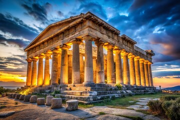 Obraz premium Exploration of Ancient Greek Religions: Temples, Rituals, and Mythology in Classical Antiquity