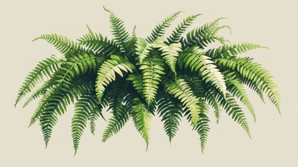 Fototapeta premium Watercolor Fern Illustration