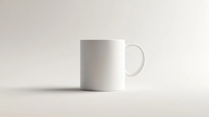 Showcase your designs effortlessly with this customizable blank white mug mockup against a pristine white background. The mockup provides a realistic and professional presentation for your logo