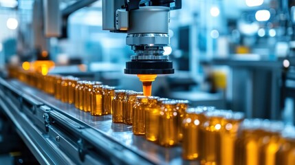 Automated Production Line for Filling Bottles
