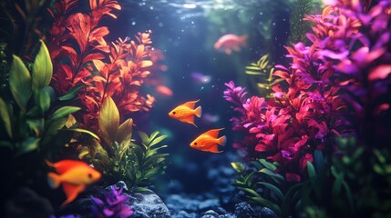 Underwater Garden with Fish