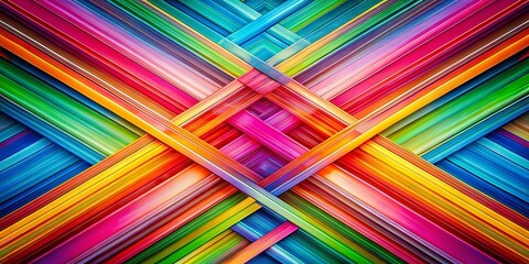 Geometric Abstract Background with Intersecting Perpendicular Lines in Various Colors and Patterns