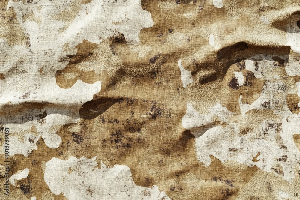 Poster close-up shot of a dirty wall with peeling paint, perfect for use in interior design or architecture