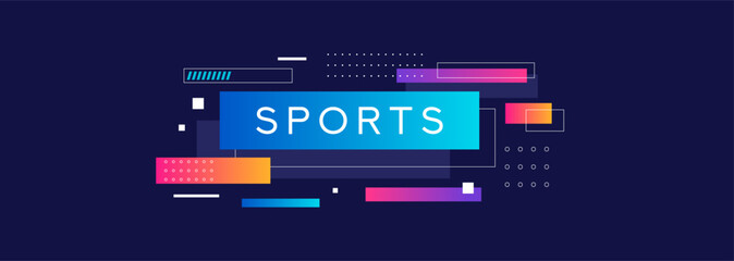 Obraz premium Dynamic sports background, national sports day celebration concept, with abstract geometric ornament. Background for sports event celebration banner