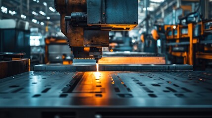 Fototapeta premium Industrial Laser Cutting Machine