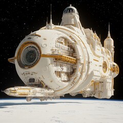 A futuristic space station