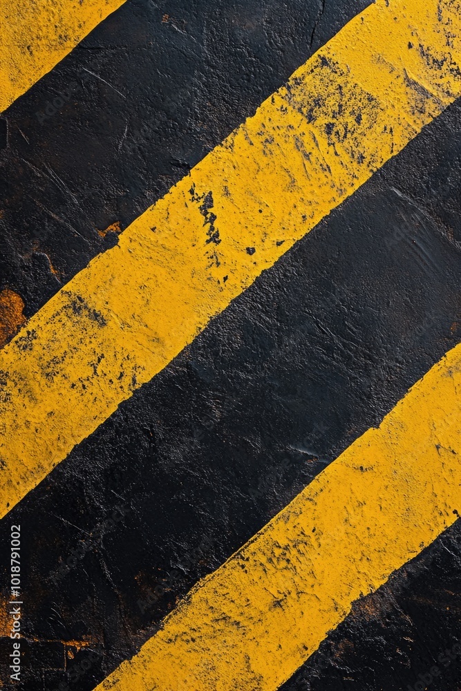 Poster close-up of a textured surface with alternating stripes of yellow and black