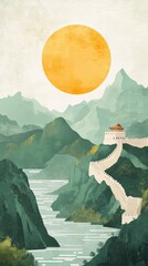 Splendid landscapes the Great Wall