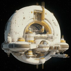 A futuristic space station