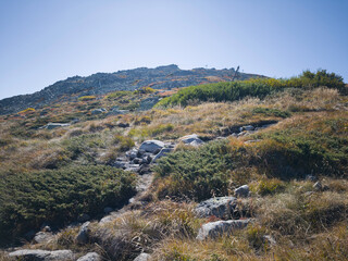 Panorama of Vitosha Mountain near Cherni Vrah peak, Bulgaria