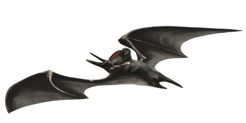 Scary Spooky Bat isolated on a Transparent Background