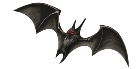 Scary Spooky Bat isolated on a Transparent Background