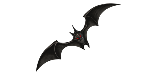 Scary Spooky Bat isolated on a Transparent Background
