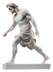 PNG  Greek sculpture walking statue figurine person.