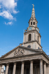 Fototapeta premium London, St. Martin-in-the-Fields, church at Trafalgar Square in the city of London