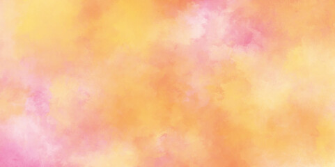 abstract watercolor background with pink and yellow color. Orange retro vinttege grunge wall concrete texture,	abstract Grunge colorful distressed texture background, 
