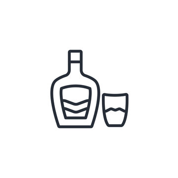 recommend clip art: whiskey icon. vector.Editable stroke.linear style sign for use web design,logo.Symbol illustration.