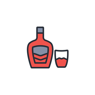 recommend clip art: whiskey icon. vector.Editable stroke.linear style sign for use web design,logo.Symbol illustration.