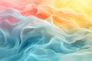 Obraz premium Abstract Pastel Fabric Waves with Soft Gradient
