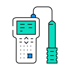 water quality testing hydrogeologist line icon vector. water quality testing hydrogeologist sign. isolated symbol illustration