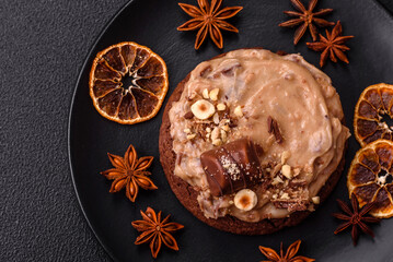 Sweet oatmeal cookies with buttercream or peanut butter