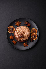 Sweet oatmeal cookies with buttercream or peanut butter