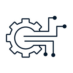 Digital transformation concept. Vector icon isolated on white background.