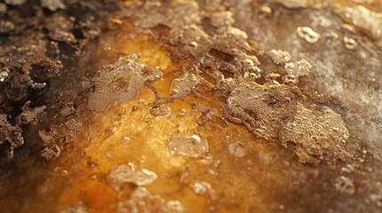 Metal piece in focus