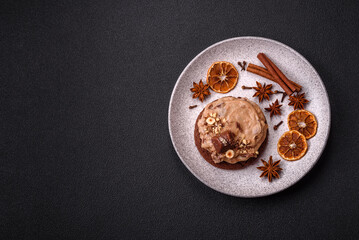 Sweet oatmeal cookies with buttercream or peanut butter