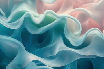 Obraz premium Abstract Blue and Pink Fabric with Wavy Texture