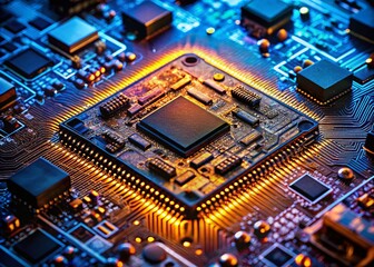 Intricate Close-Up Images of Microchips Showcasing Advanced Technology and Circuitry Designs