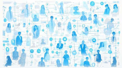 Futuristic virtual healthcare network with medical professionals