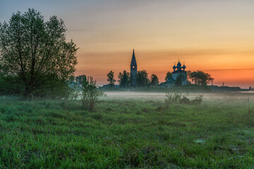 An old church built in the 18th century in Russia.