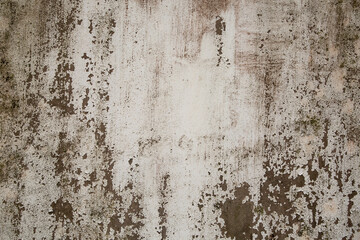 Fototapeta premium A weathered, textured wall displaying peeling paint and signs of age