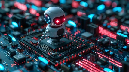 Robot on the electronic board