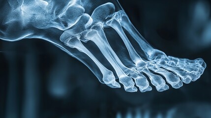 X-ray of the hallux metatarsophalangeal joint's MTP1 bone block distraction arthrodesis following resection arthroplasty.  