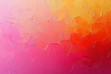Obraz premium Abstract Textured Painting with Pink, Orange, and Yellow Hues