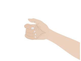 Hands on a white background.