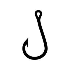 Fishing hook icon. Hook icon