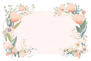 Fototapeta premium PNG Botanical floral frame backgrounds pattern flower.