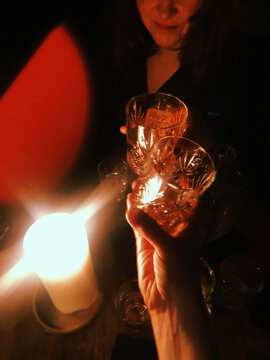 Cheers With Cocktails at Evening Social Gathering
