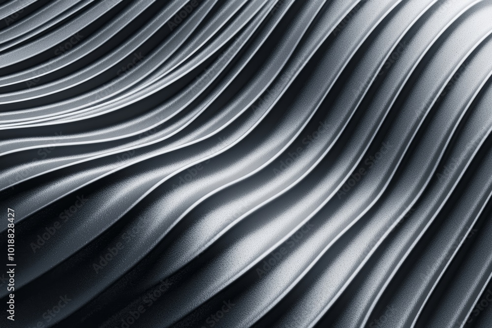 Aufkleber thin, wavy lines in muted grey, flowing organically across a light background for a minimalist and d