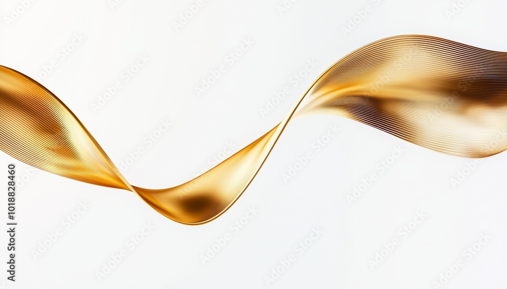 Poster thin zigzag lines in muted gold, flowing diagonally across a white background to create a dynamic, m