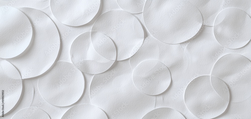 Poster tiny hand-drawn circles in soft grey, scattered randomly on a white background for a playful yet sub