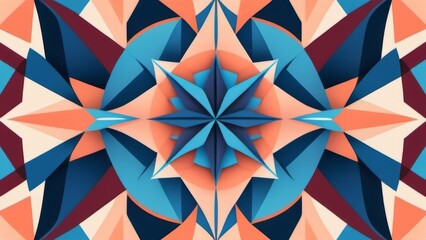 A bright kaleidoscope with a star in the center.