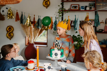 Kids at house birthday party