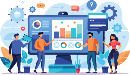 Online business markating SVG image 