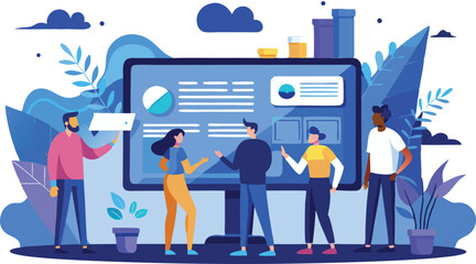 Online business markating SVG image 