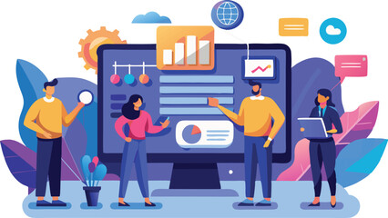 Online business markating SVG image 