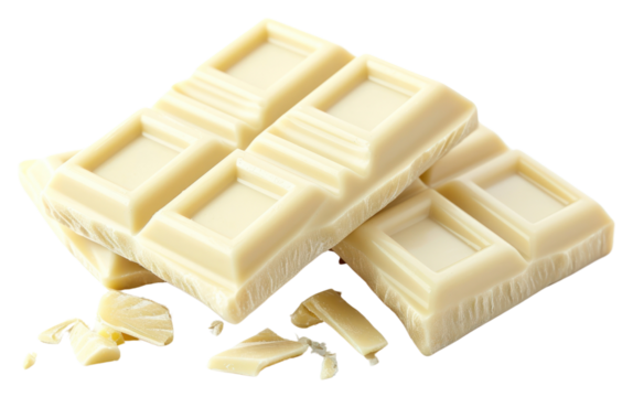 PNG  White chocolate bars dessert food white background.